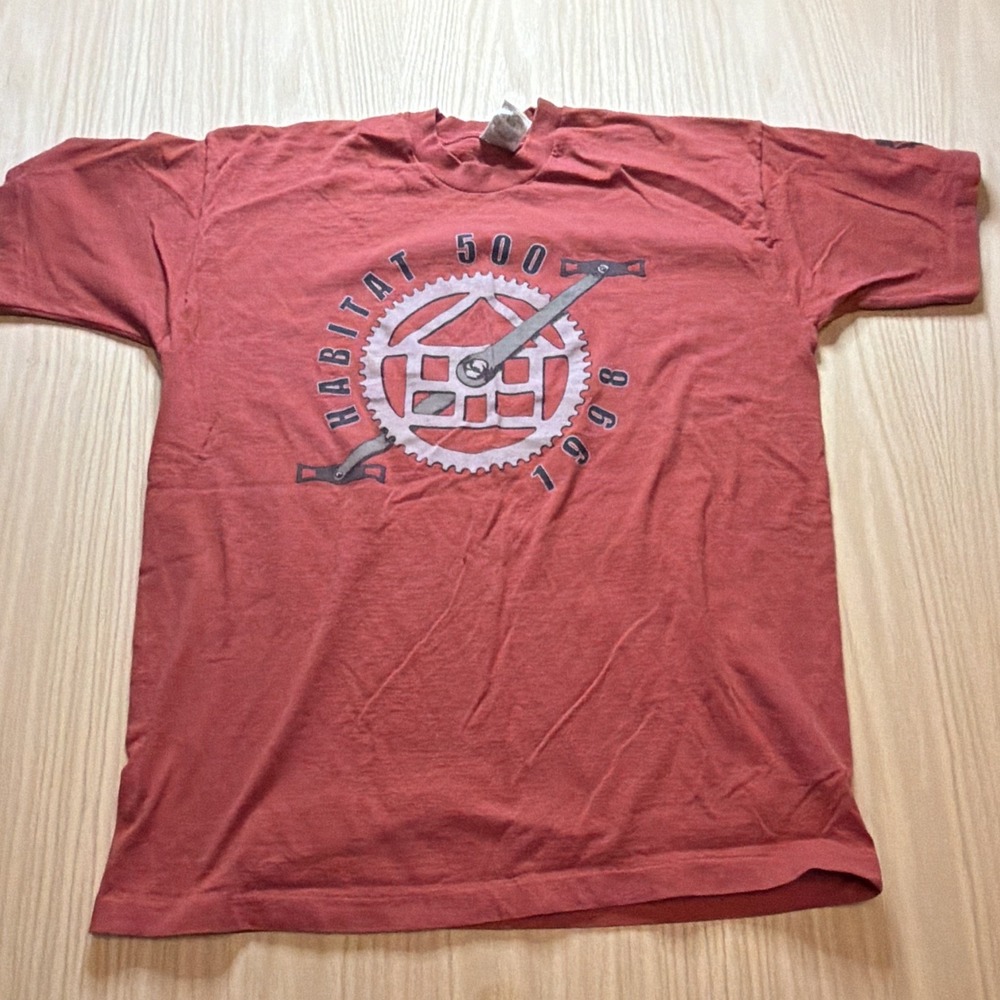 Vintage 1998 Habitat 500 Bike Ride T Shirt XXL Fruit of the Loom USA Cycling 90s
